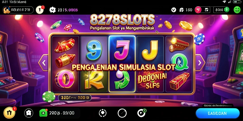 Screenshot dari gameplay menarik 8278SLOTS yang penuh warna.