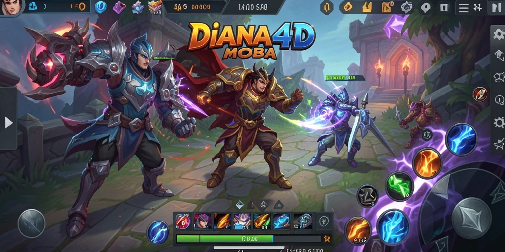 Screenshot gameplay seru DIANA4D dengan aksi pertarungan yang intens.