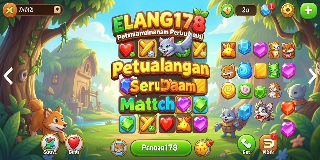 Tampilan gameplay ELANG178 yang menakjubkan dalam Match-3.