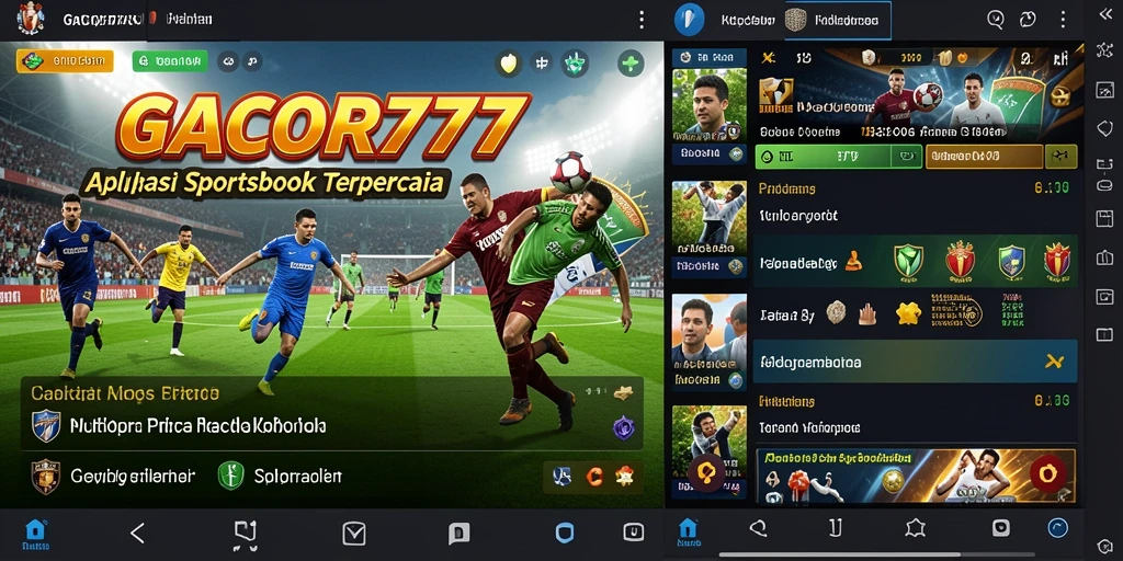 Screenshot GACOR777 menampilkan antarmuka pengguna yang menarik untuk taruhan olahraga.