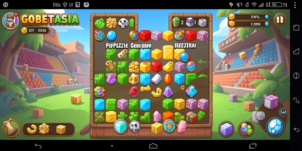 Tangkapan layar permainan <strong>GOBETASIA</strong> menunjukkan tantangan puzzle yang variatif dan menarik.