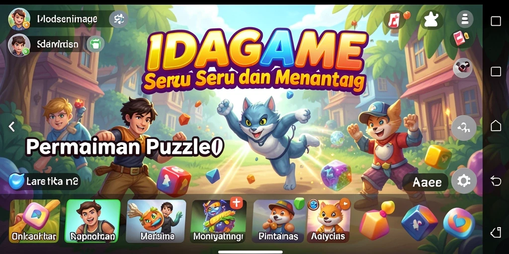 Tampilan permainan puzzle IDAGAME yang menantang dan menarik.