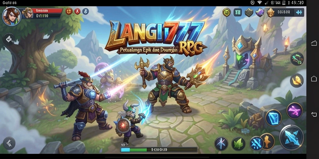 Tampilan menakjubkan dari gameplay RPG LANGIT777 yang penuh aksi.