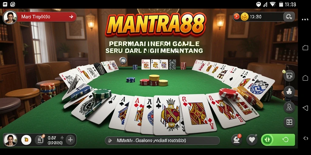 Screenshot gameplay seru dari permainan Gaple di MANTRA88.