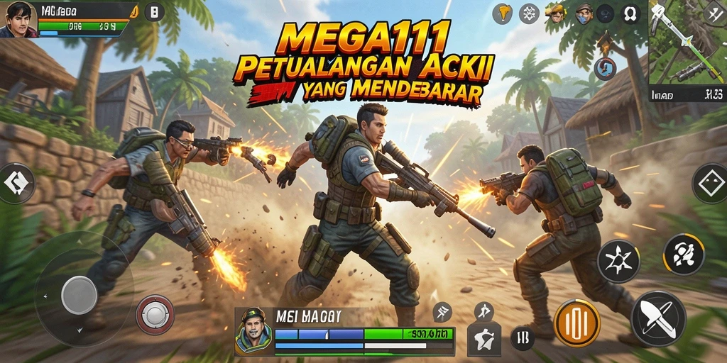 Tampilan aksi mendebarkan dari gameplay MEGA111 yang penuh tantangan.