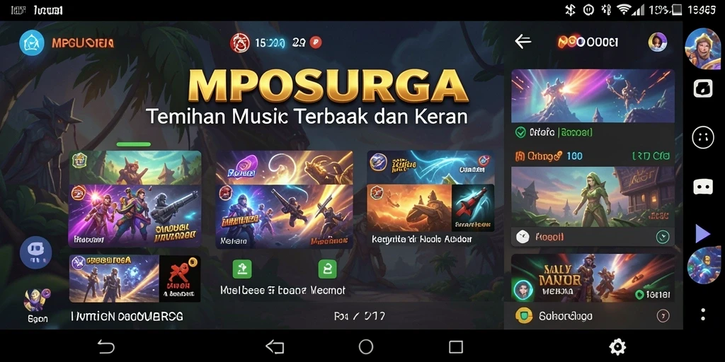 Screenshot utama MPOSURGA menampilkan gameplay seru dengan antarmuka yang menarik.