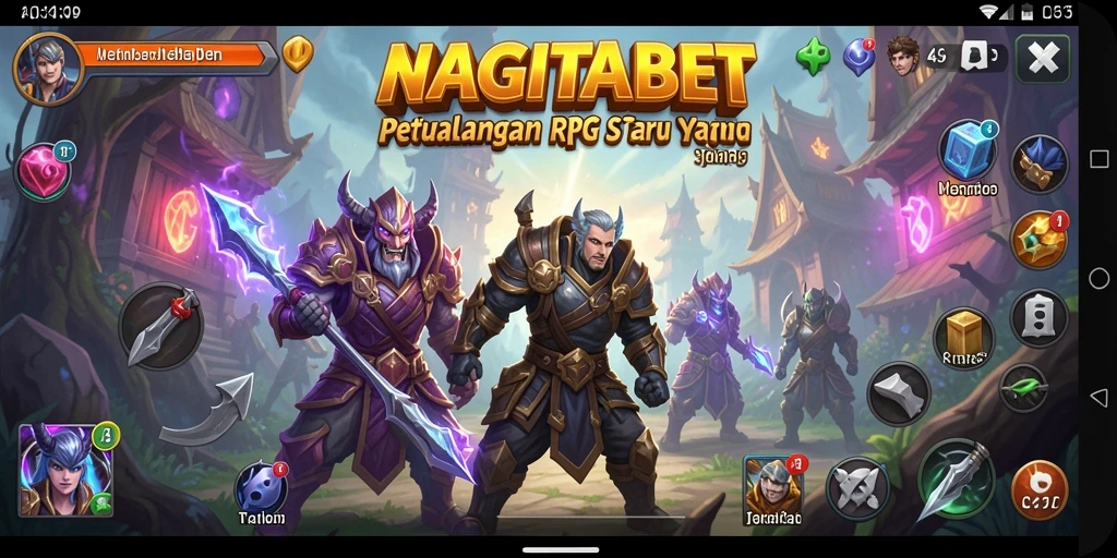 Tampilan gameplay RPG yang mendebarkan dan penuh aksi.