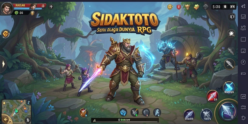 Tampilan permainan SIDAKTOTO yang menampilkan pertarungan epik dan petualangan seru.