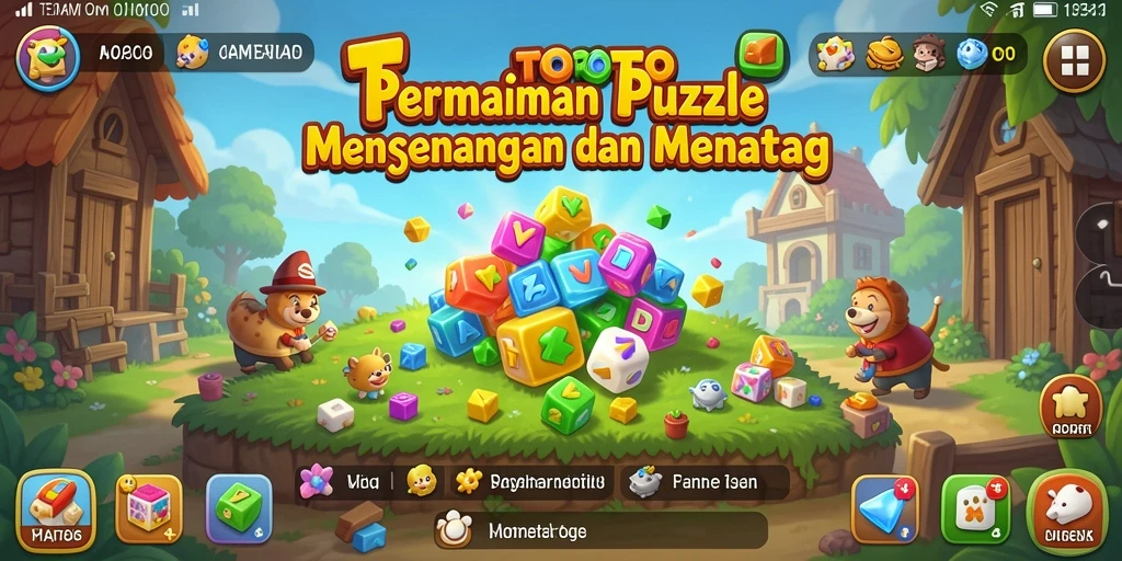 Tampilan gameplay TEMPOTOTO yang menampilkan serunya menyelesaikan puzzle.