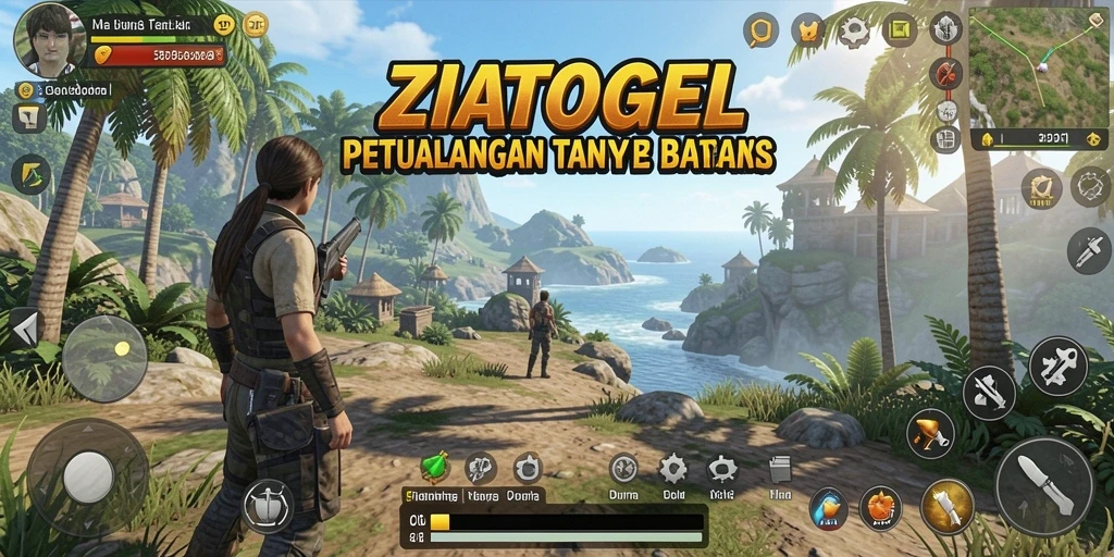 Tampilan gameplay ZIATOGEL yang menakjubkan dalam dunia terbuka.